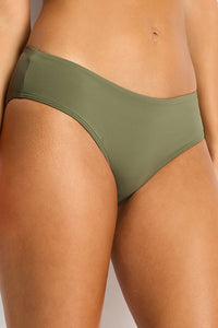 Sea Level Essentials Mid Bikini Pant - Khaki