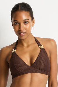 Sea Level Luminara Longline Halter Top & Pants - Cocoa