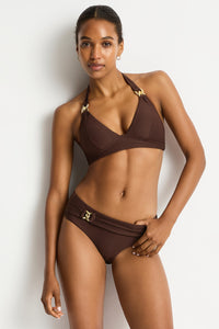 Sea Level Luminara Longline Halter Top & Pants - Cocoa