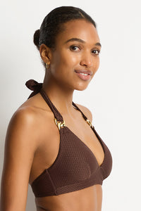 Sea Level Luminara Longline Halter Top & Pants - Cocoa