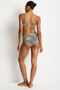 Sea Level Zebralis Balconette Bra and Pant - Black