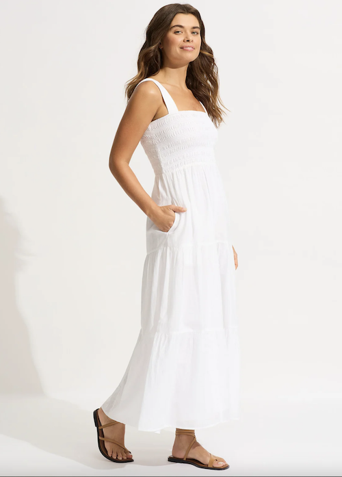 Seafolly Faithful Midi Dress - White