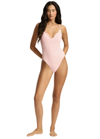 Seafolly V Neck One Piece - Dusty Pink