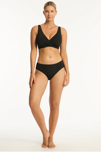 Sea Level Essentials Mid Bikini Pant - Black