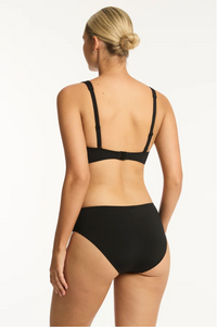 Sea Level Essentials Mid Bikini Pant - Black