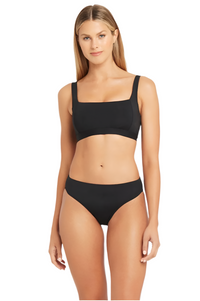 Sea Level Essentials Square Neck Bra - Black