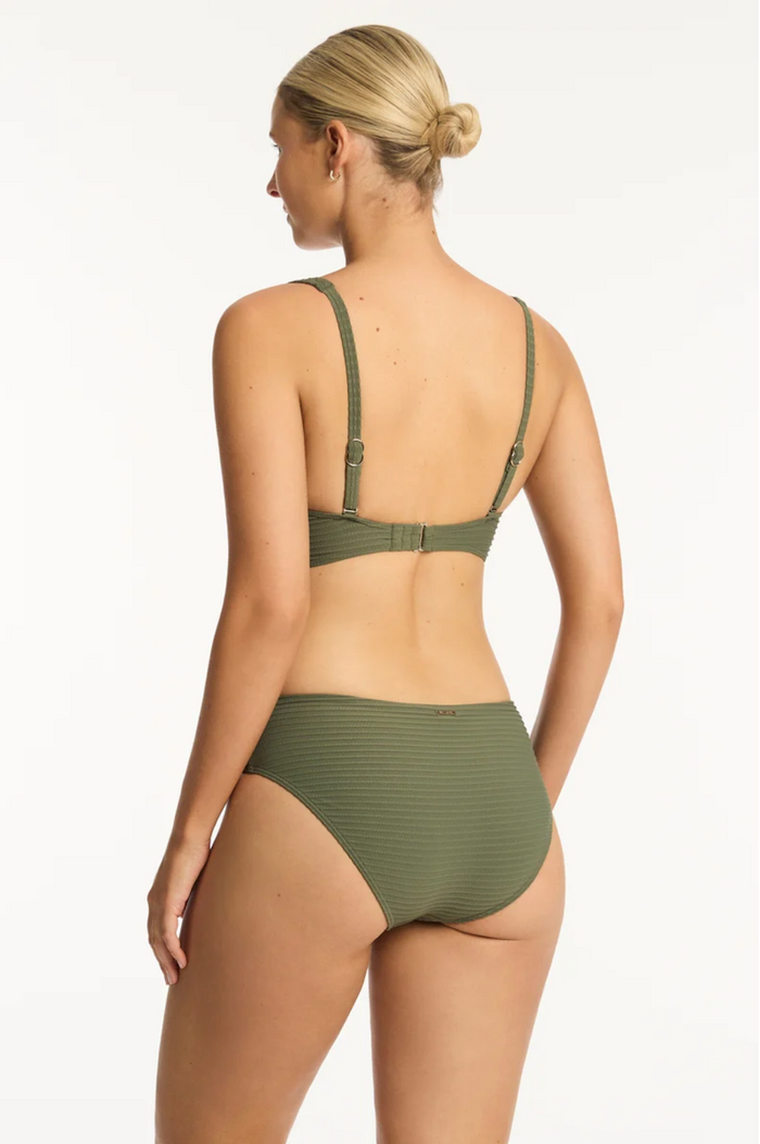 Sea Level Spinnaker Mid Bikini Pant - Khaki