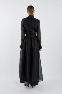 Sofia Irina Iris Bell Sleeve Shirt – Black