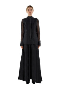 Sofia Irina Iris Bell Sleeve Shirt – Black
