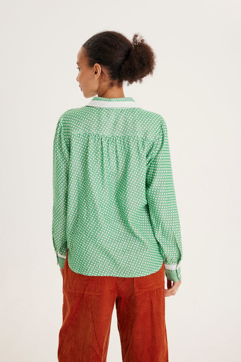SUMMERY COPENHAGEN GAIA SHIRT - FERN GREEN - ESCAPE CLOTHING