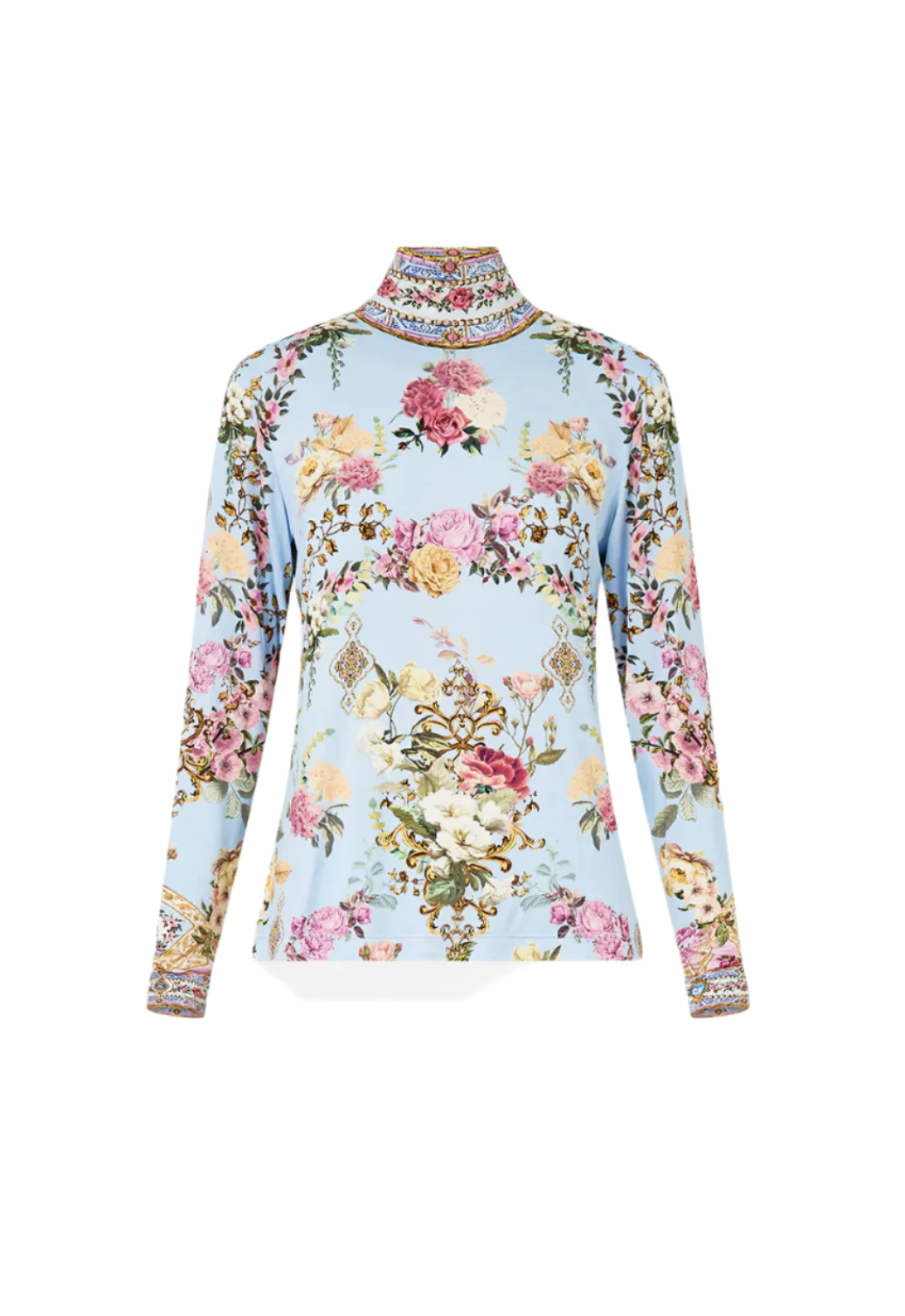 Camilla Jersey Turtleneck - Tiled In Time