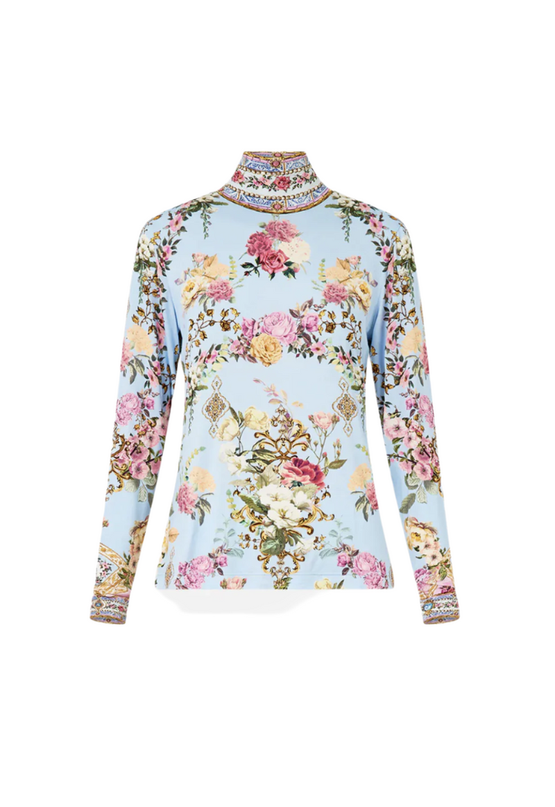 Camilla Jersey Turtleneck - Tiled In Time