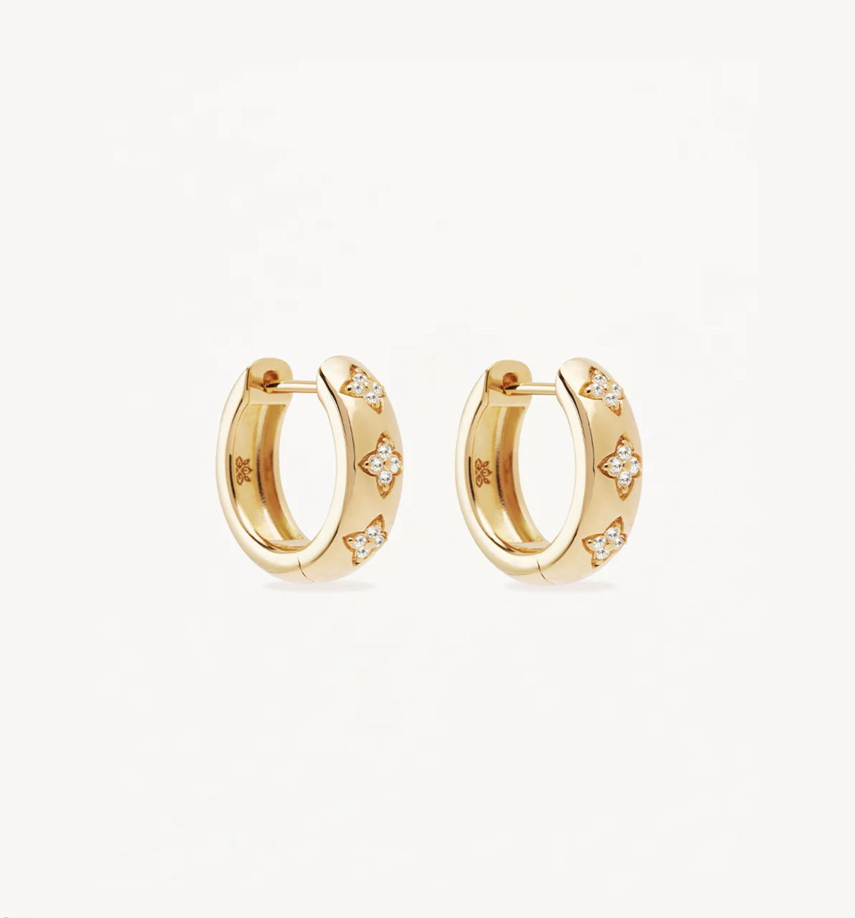 By Charlotte Bloom With You Lotus Hoops - 18k Gold Vermeil