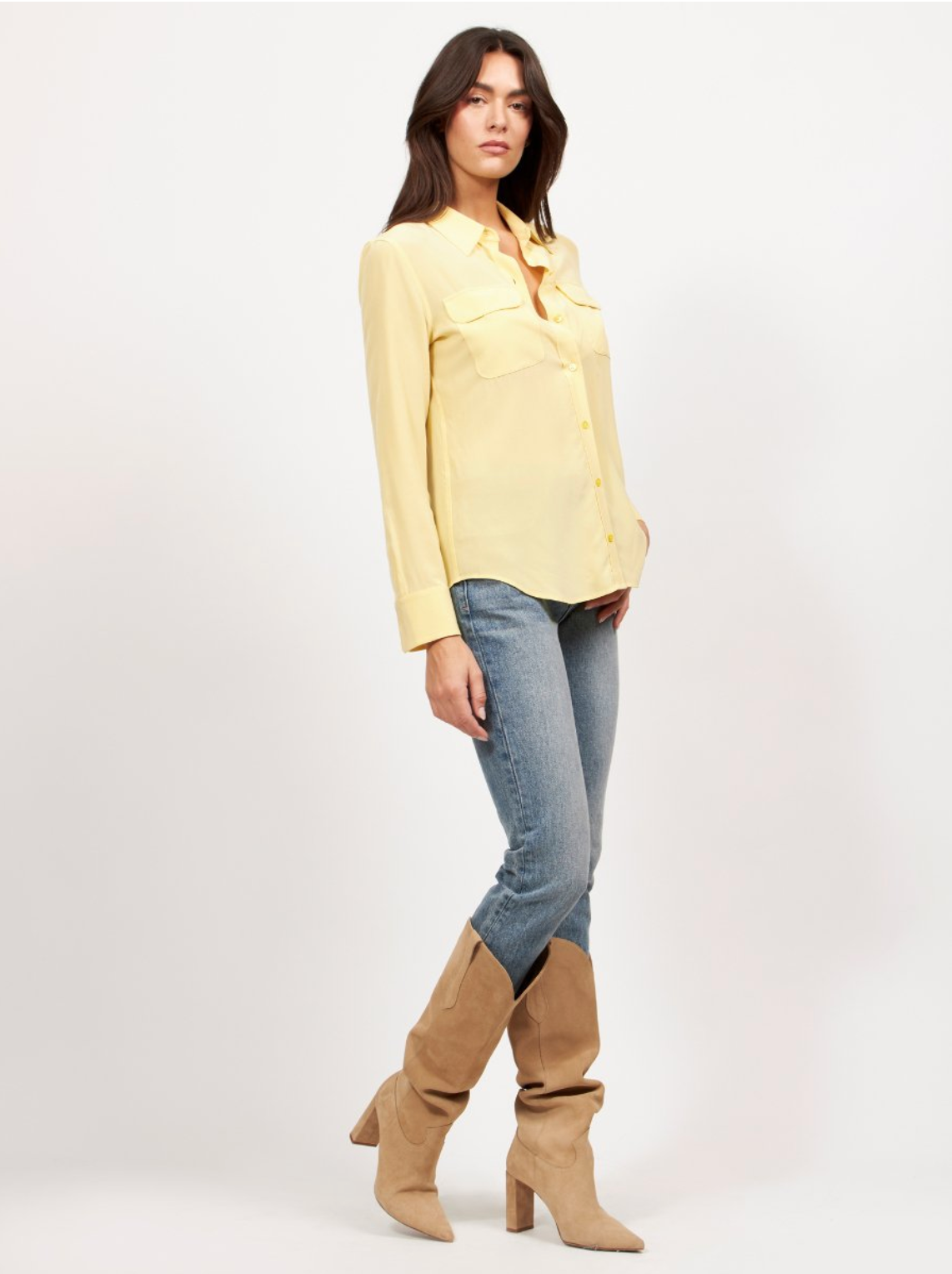 Equipment Essential Slim Signature Shirt - Sunshine