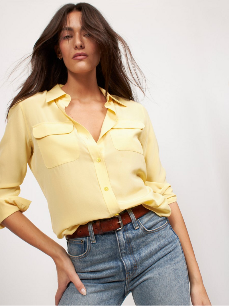 Equipment Essential Slim Signature Shirt - Sunshine