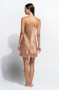 Ginia Silk Chemise - Mocha Mousse