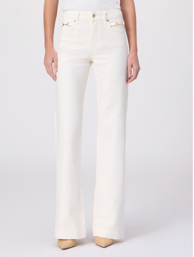 Paige Leenah Wide Leg 34" Jean - Tonal Ecru