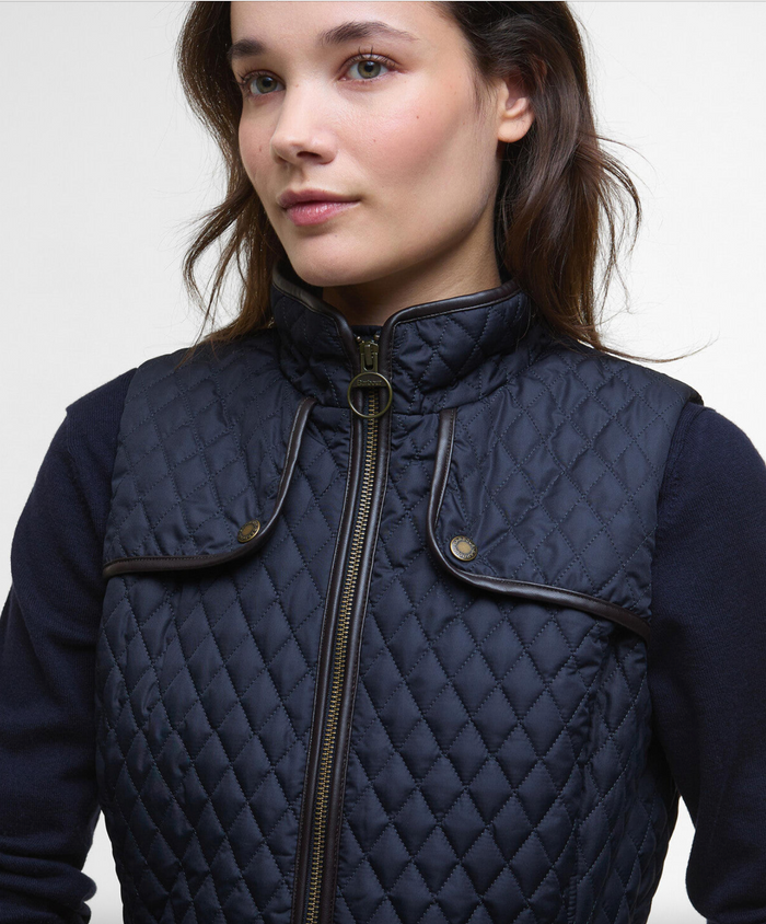 Barbour Fitted Dahila Quilted Gilet - Dark Navy