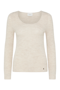 Cable Superfine Merino Scoop - Oatmeal