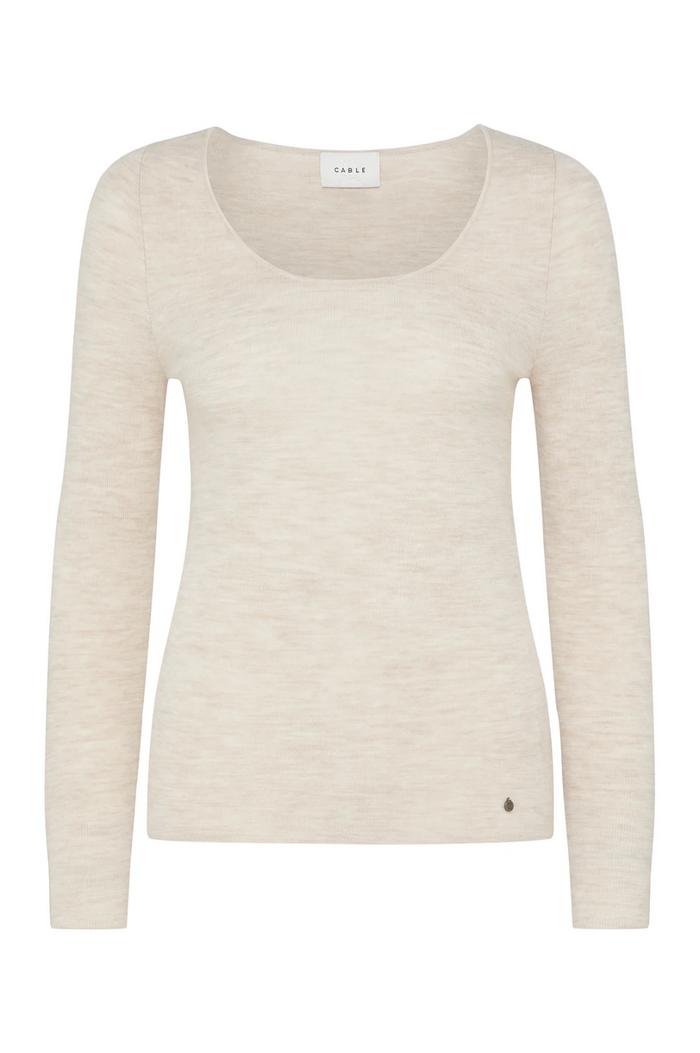 Cable Superfine Merino Scoop - Oatmeal
