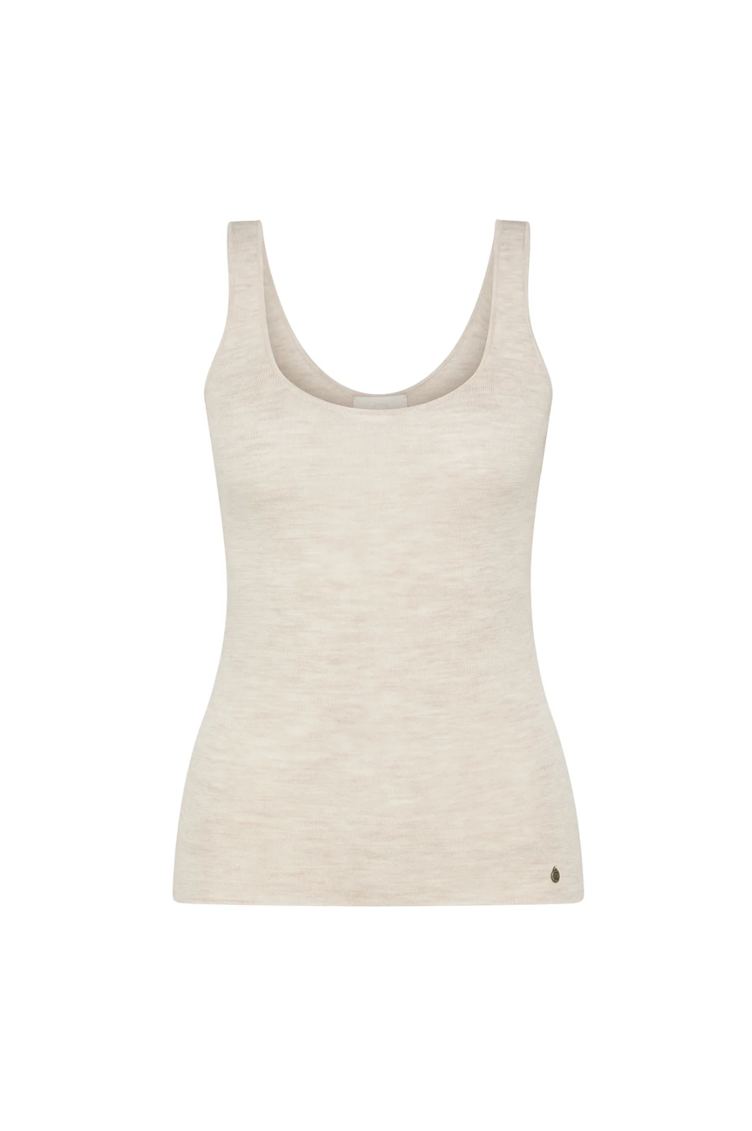 Cable Superfine Merino Singlet - Oatmeal