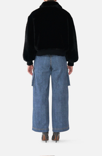 Camilla Faux Fur Bomber With Pocket Details - Fiesta, Siesta, Repeat