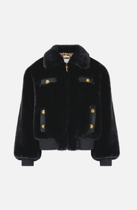Camilla Faux Fur Bomber With Pocket Details - Fiesta, Siesta, Repeat