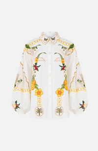 Camilla Ballon Sleeve Blouse - Va Va Vintage