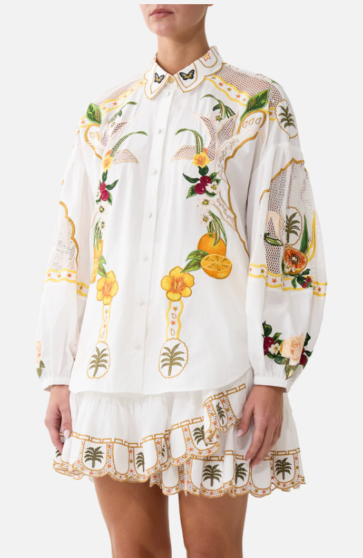 Camilla Ballon Sleeve Blouse - Va Va Vintage