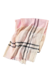 Barbour Abigail Tartan Scarf - Cherry Blossom