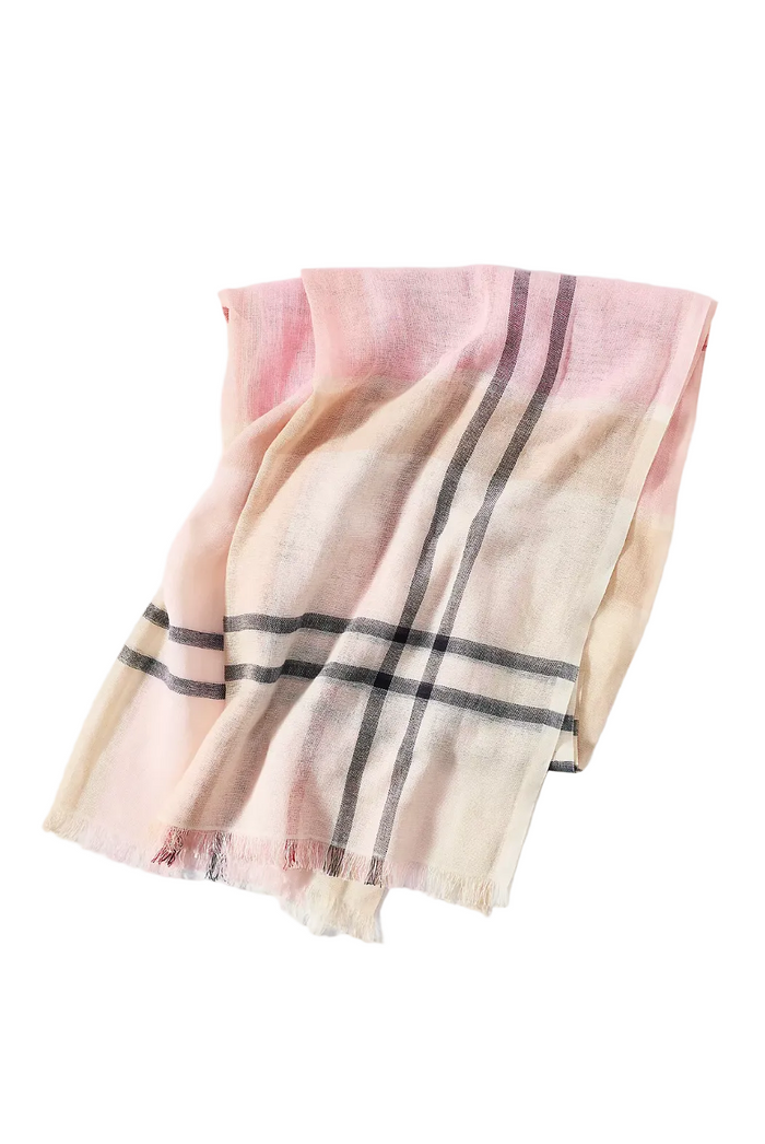 Barbour Abigail Tartan Scarf - Cherry Blossom