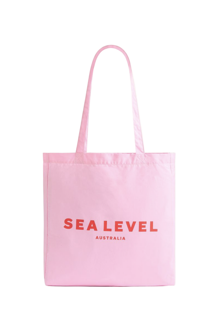 Sea Level Logo Cotton Beach Tote - Pink