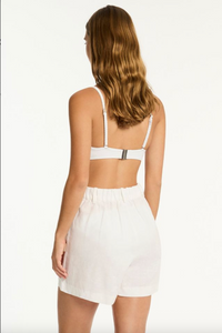 Sea Level Shore Linen Boat Short - White