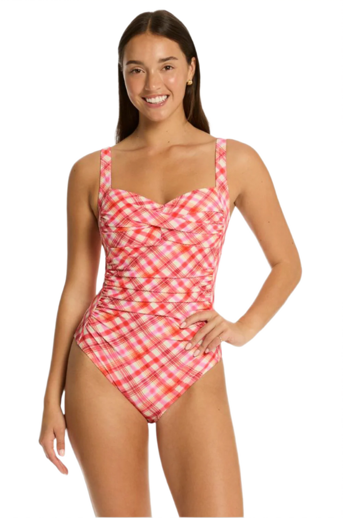 Sea Level Somerset Twist Front Multifit One Piece - Pink