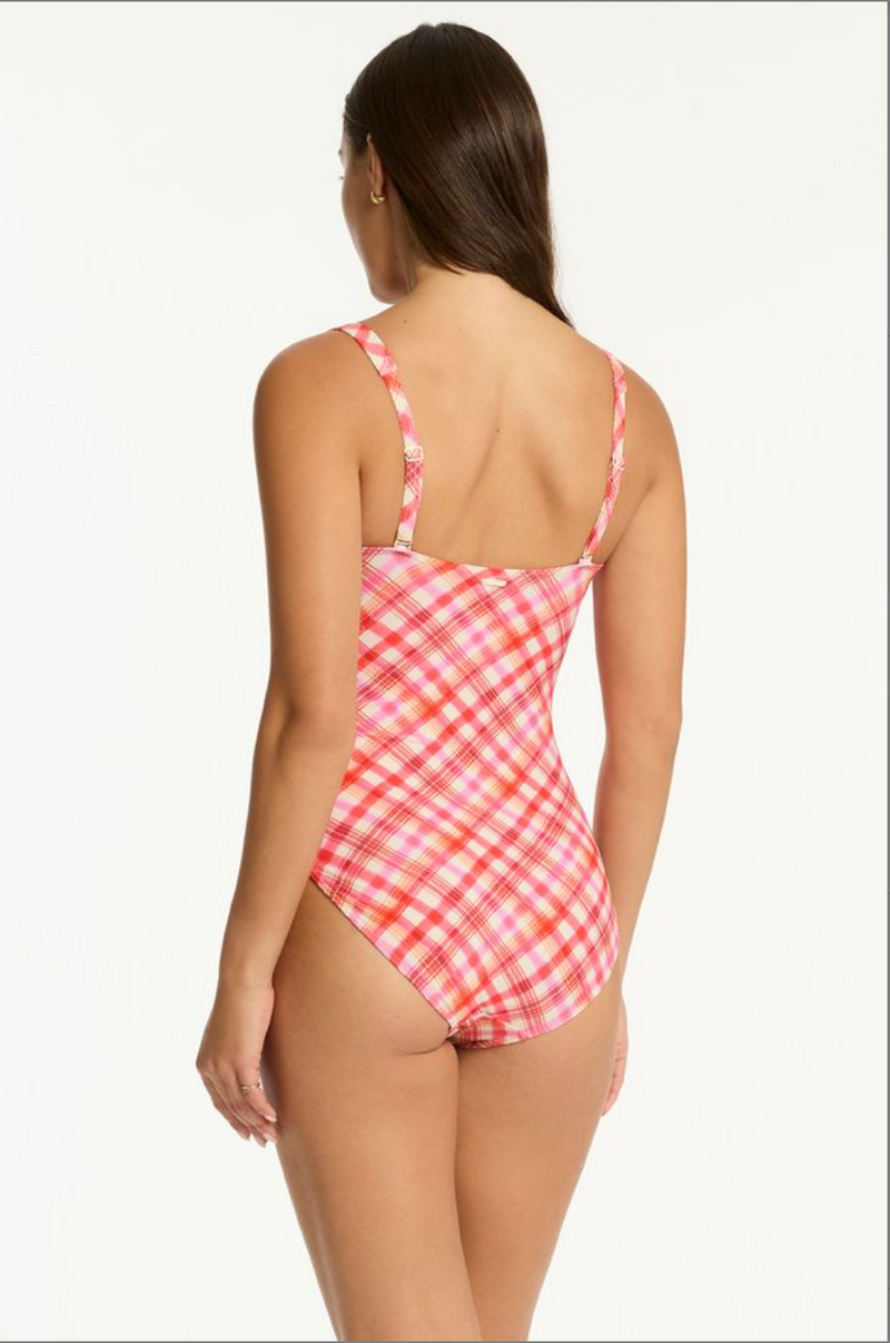 Sea Level Somerset Twist Front Multifit One Piece - Pink