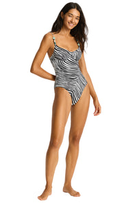 Sea Level Zebralis Balconette Bra One Piece