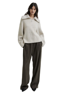 Second Female Gerda Knit Zip Collar - Summer Sand