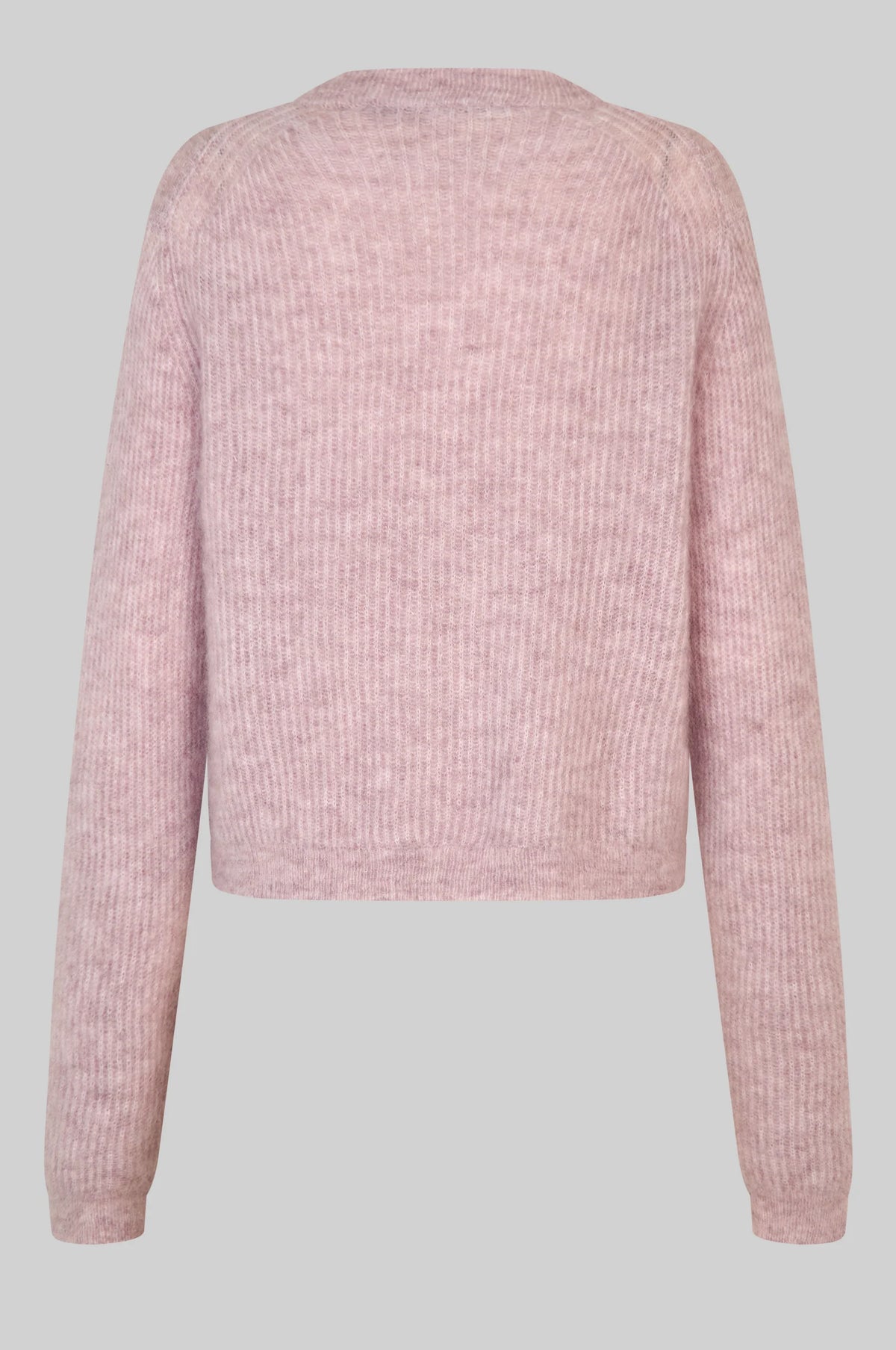 Second Female Andrea Knit Rib Long Sleeve Cardigan - Sepia Rose