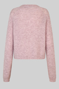 Second Female Andrea Knit Rib Long Sleeve Cardigan - Sepia Rose