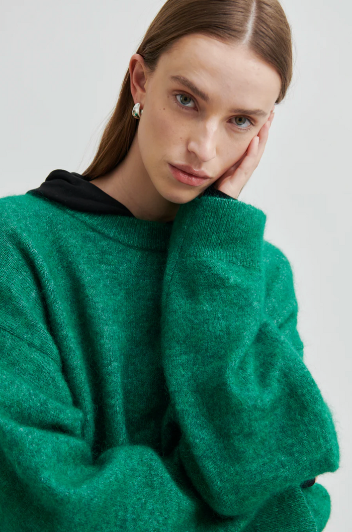 Second Female Brook Knit Drop Sholder O Neck - Lush Meadow