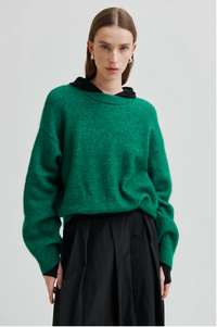 Second Female Brook Knit Drop Sholder O Neck - Lush Meadow