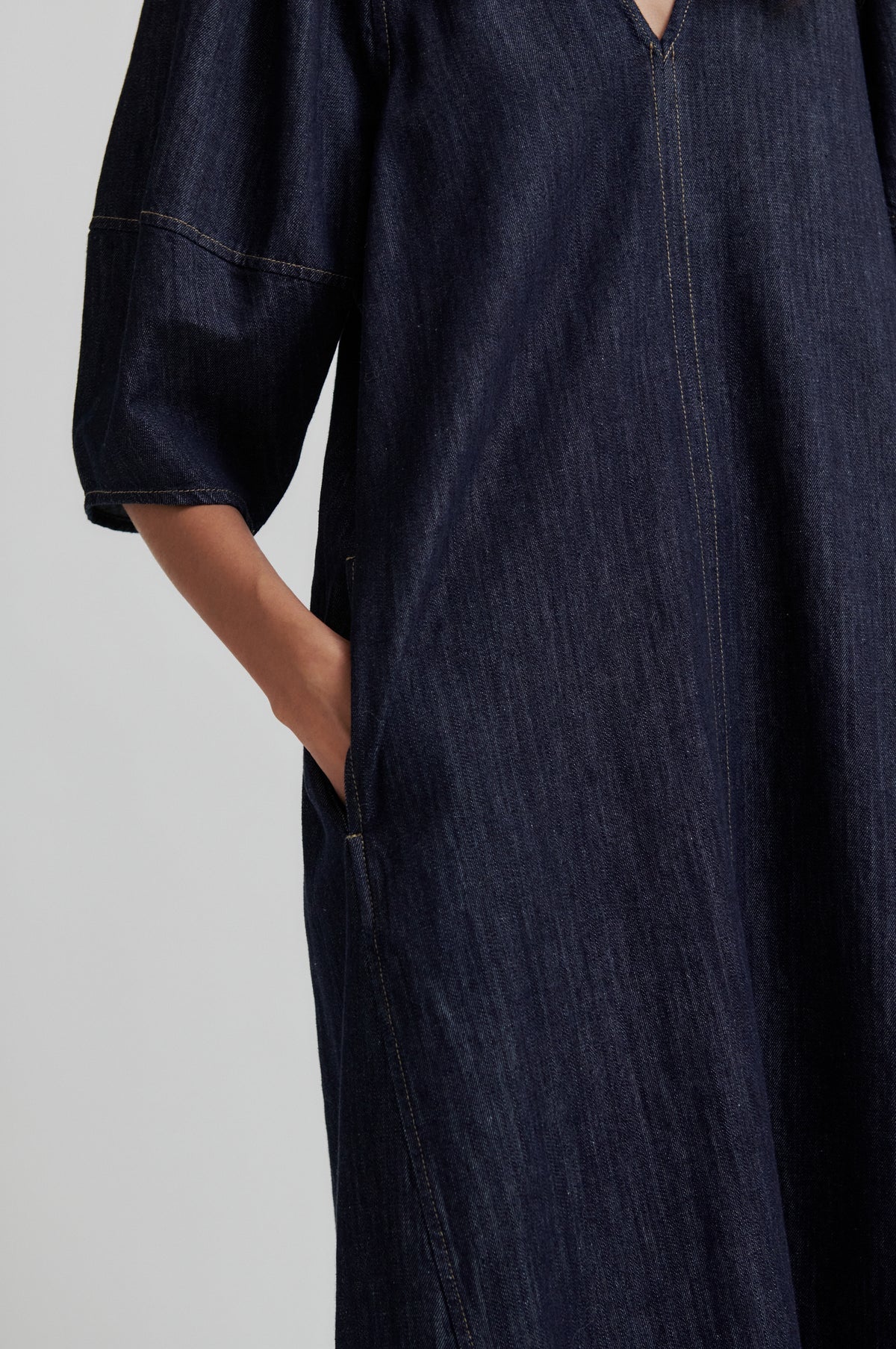 Second Female Dera Denim Tunic Dress - Dark Blue