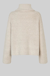 Second Female Gerda Knit Zip Collar - Summer Sand