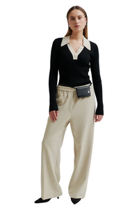 Second Female Josephine Knit Polo - Black