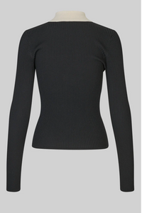Second Female Josephine Knit Polo - Black