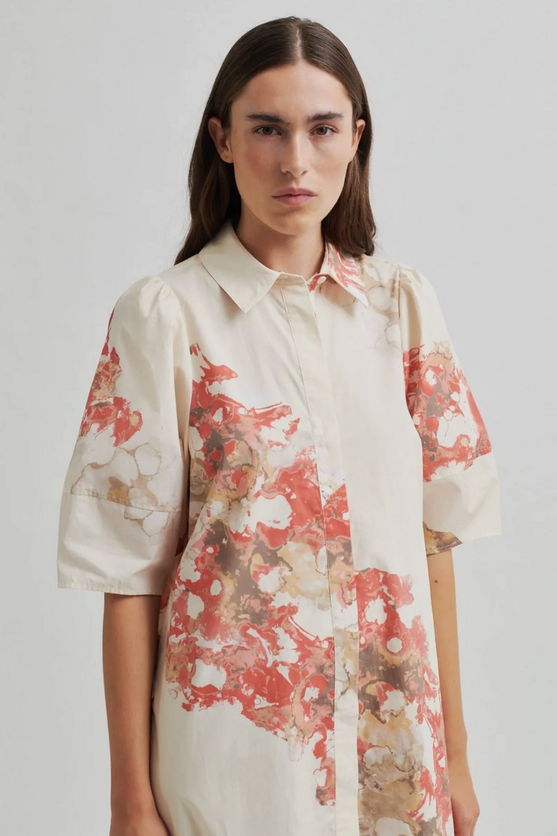 Second Female Simione Shirt Dress - Spiced Coral