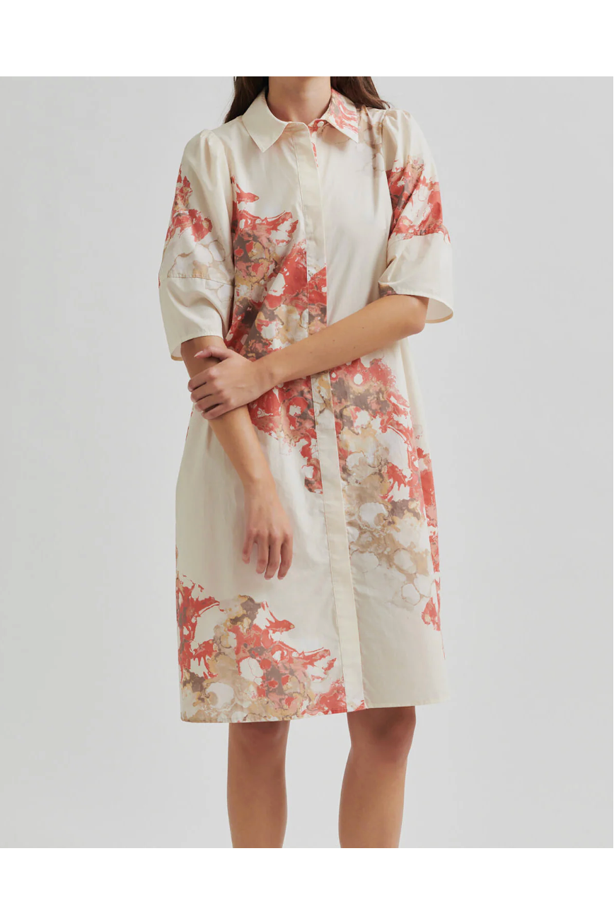 Second Female Simione Shirt Dress - Spiced Coral