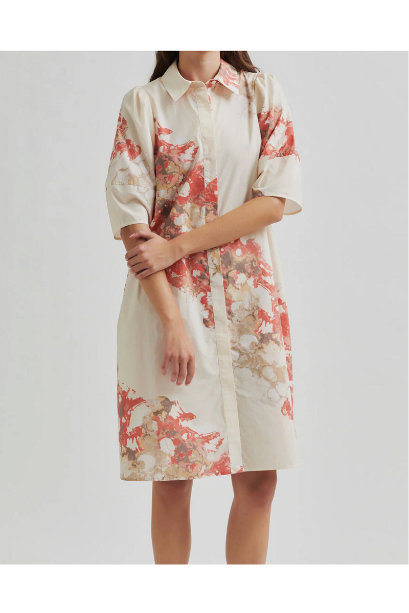 Second Female Simione Shirt Dress - Spiced Coral