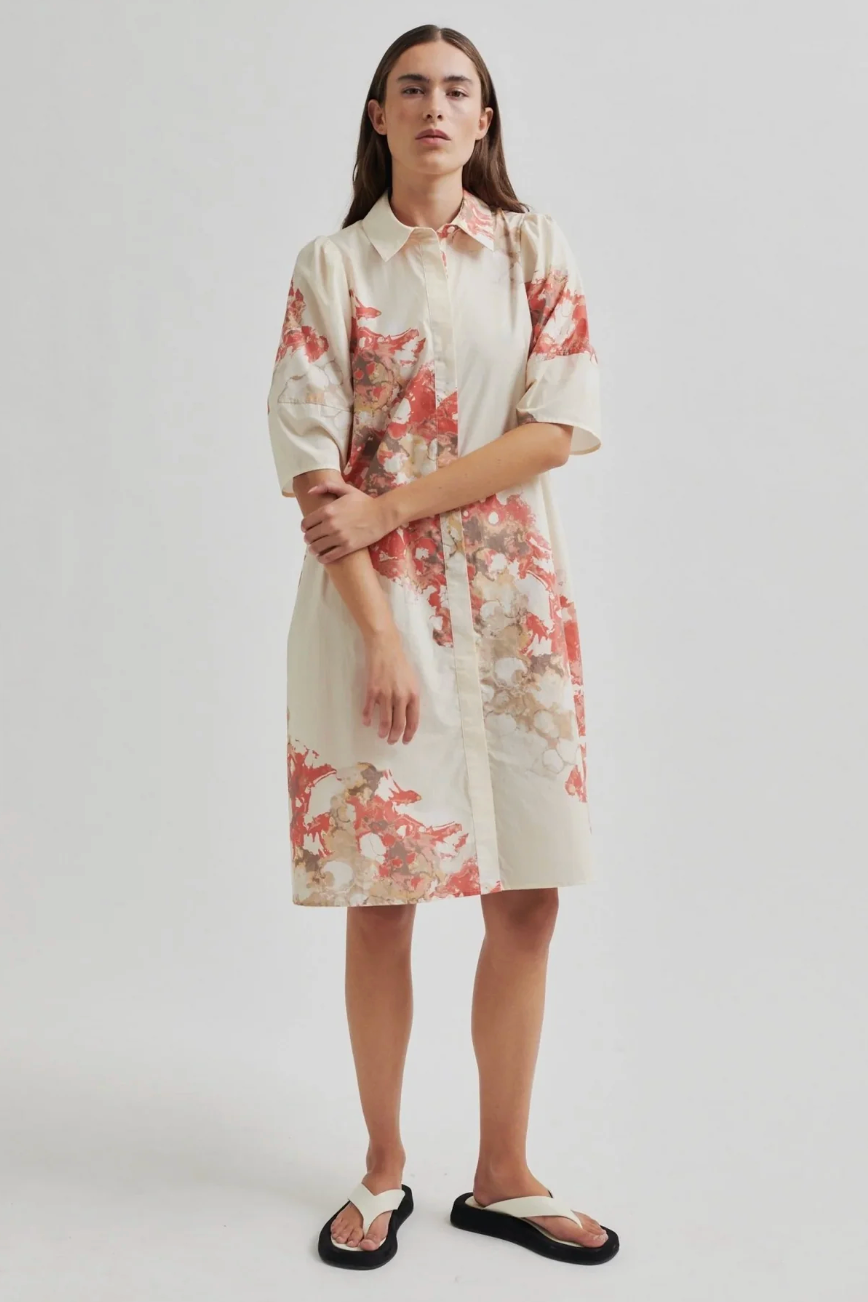 Second Female Simione Shirt Dress - Spiced Coral