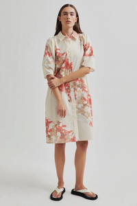 Second Female Simione Shirt Dress - Spiced Coral